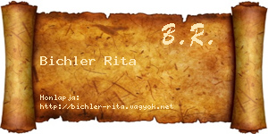 Bichler Rita névjegykártya